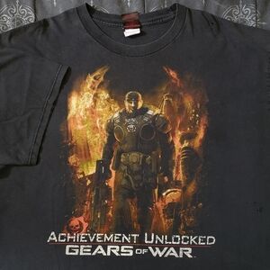 Vintage Y2k 2006 Gears Of War Marcus Fenix Video Game Promo T-shirt Size 2XL